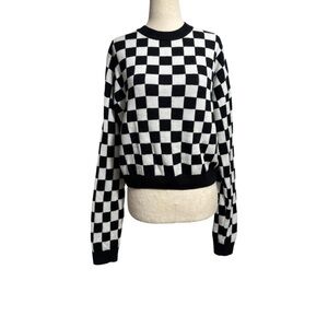 Urban Outfitters Black and White Checkered Sweater